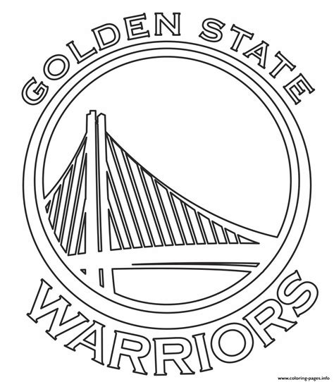 Nba Teams Logo Golden State Warriors Coloring page Printable