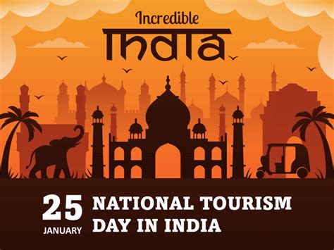 Free National Tourism Day in India PowerPoint Template and Google Slides Theme