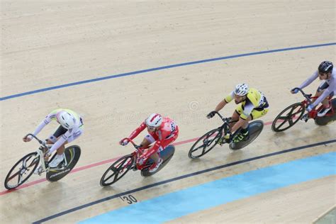 Indoor Track Bike Race at Sixday-Nights Editorial Stock Photo - Image ...