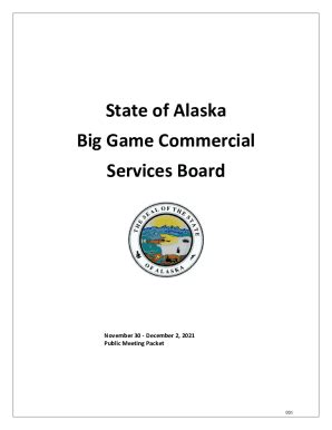 Fillable Online Big Game Commercial Services Board - AlaskaIntroduction to Alaska Big Game ...