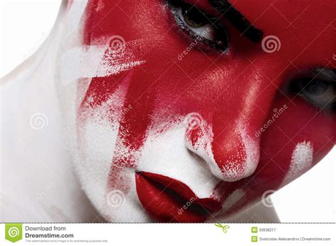 Halloween Fashion Beauty Makeup Stock Image - Image of bloody, isolated: 50638217