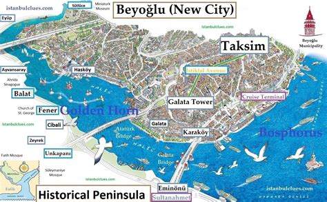 Istanbul HISTORICAL PENINSULA Districts (on Map) 2022