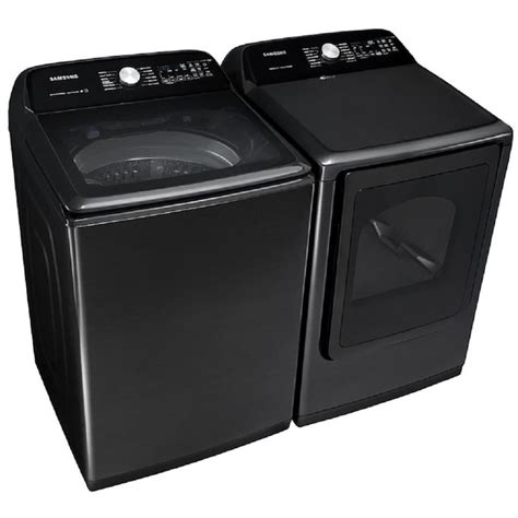 Shop Samsung Large Capacity Fingerprint Resistant Black Stainless Steel Top-Load Washer ...