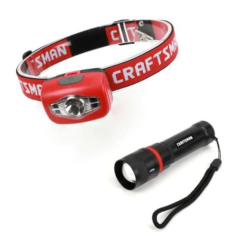 CRAFTSMAN flashlight and headlamp set 280-Lumen 3 Modes LED Spotlight Flashlight at Lowes.com