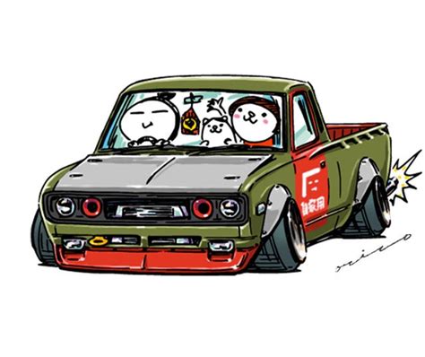 “crazy car art” jdm japanese old school ”620” original characters ”mame mame rock” / © ozizo ...