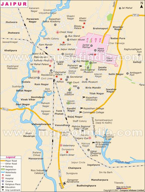 Map of Jaipur - TravelsMaps.Com