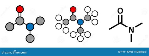 Dimethylacetamide DMAc Chemical Solvent Molecule. Royalty-Free Stock Photography | CartoonDealer ...