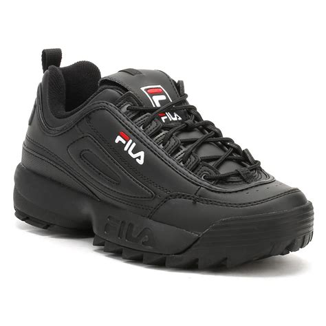 Fila Leather Womens Black Disruptor Low Trainers - Lyst