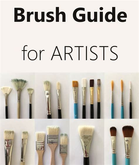 Brush Guide for Artists | Art tools drawing, Oil painting techniques ...