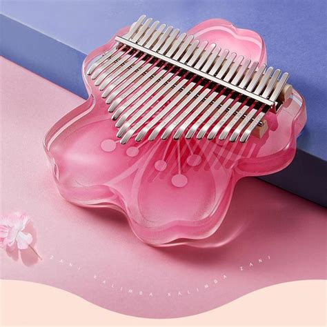 Pink Sakura Acrylic Kalimba | Rainbow Cabin