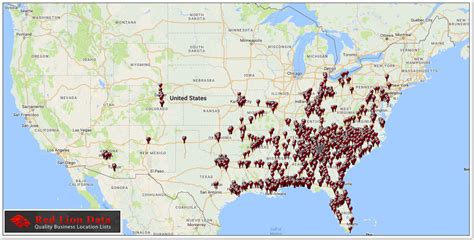 Waffle House Store Map - Red Lion Data