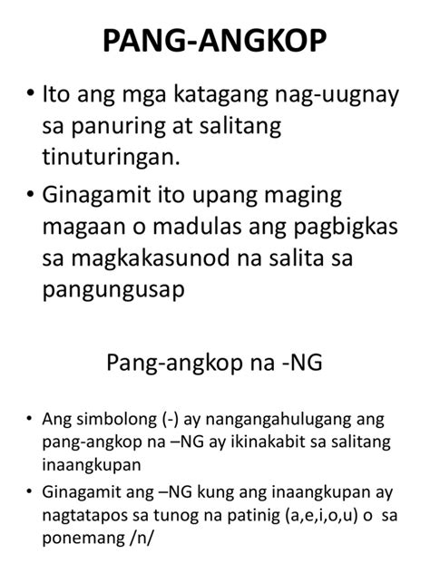 Pang Angkop Worksheet - A Tribute to Joni Mitchell