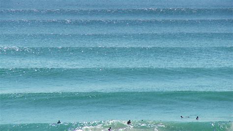 Endless Lines Of Ocean Swell, Waves Rolling In At The Gold Coast Superbank Stock Footage Video ...