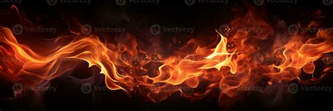 Fire banner. Flame on a black background. Profile header, space for text and design 33855721 ...