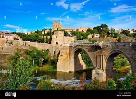 Puente de San Martin bridge over the Tagus river in Toledo, Spain Stock Photo - Alamy