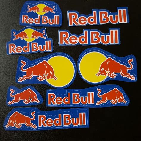 (Pending Buyer) Red Bull Bike Helmet Sticker Stickers, Car Accessories on Carousell