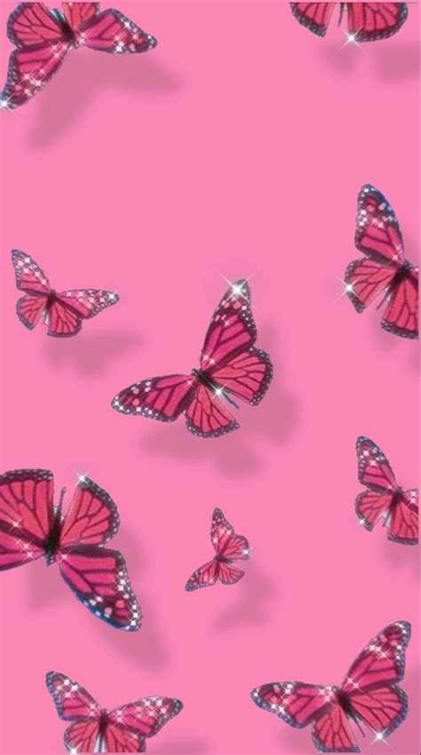 Cute Aesthetic Pink Butterfly Wallpapers - Wallpaper Cave | Pink wallpaper backgrounds ...