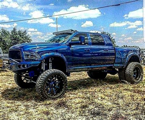 Lifted 4th gen Ram megacab dually - gleaming blue | Trucks lifted diesel, Lifted chevy trucks ...