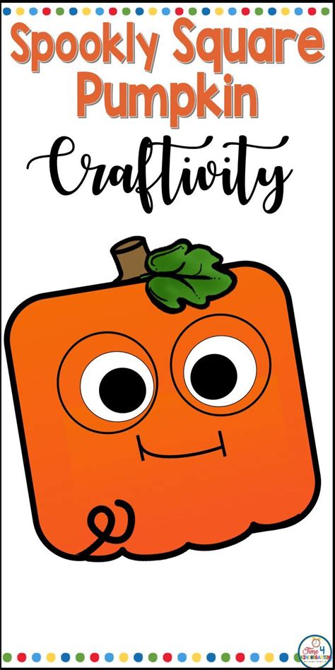 Spooky Square Pumpkin Craft | Kindergarten books activities, Halloween preschool, Kindergarten games