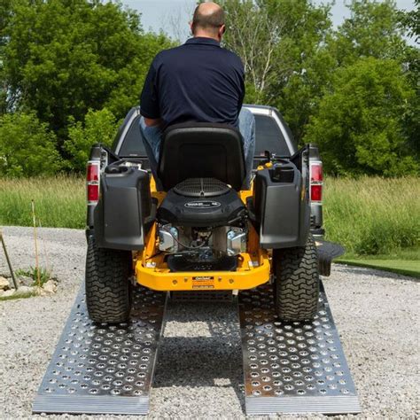 Big Boy Aluminum Extra-Wide Folding Dual Runner Lawn Mower Ramps | Discount Ramps