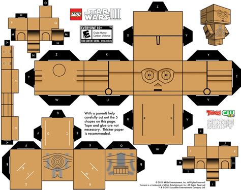 Papercraft templates guidance