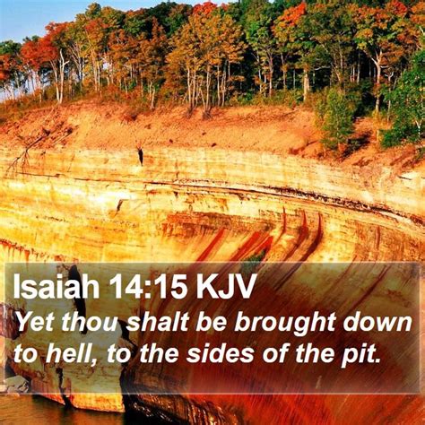 Isaiah 14:15 KJV Bible Verse Images