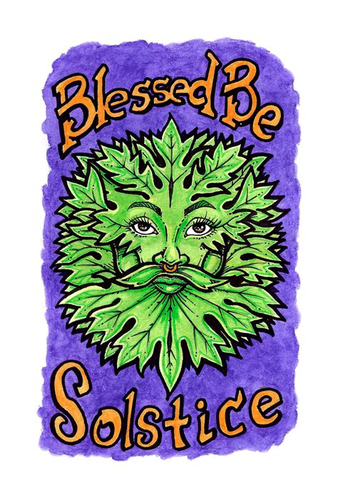 Blessed Be Solstice Card by Kinoko