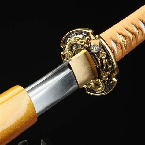 Japanese Sword | Handmade Japanese Sword With Orange Scabbard - TrueKatana