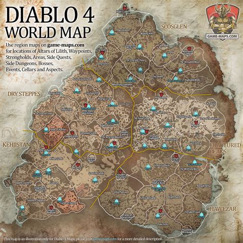 Diablo 4 Detailed Map