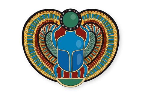 3 ancient Egyptian scarab beetle coloring pages, at PrintColorFun.com