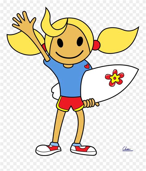 Surfer Girl Drawing | Free download on ClipArtMag