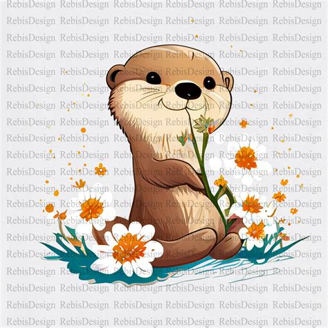 Cute Baby Otter Drawing