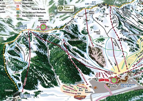 California Ski Maps | Squaw Valley Ski Resort Trail Map