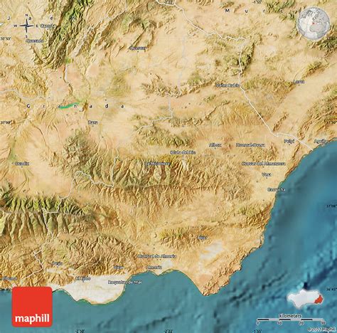 Satellite Map of Almería