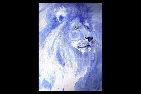 Original painting - Blue Lion by Craig Moore