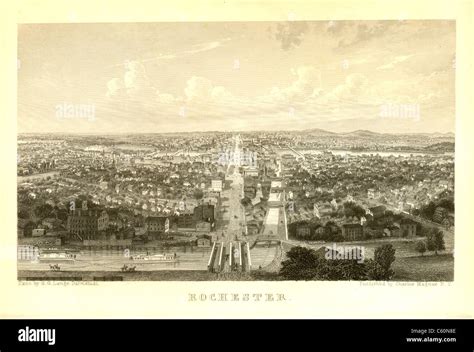 Letter sheet of map of Rochester, USA Stock Photo - Alamy