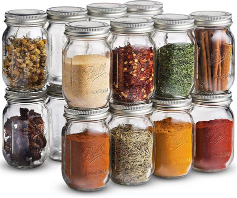 Mini 4oz Mason Jars Small Glass Storage Jars with Lids for Spices and ...