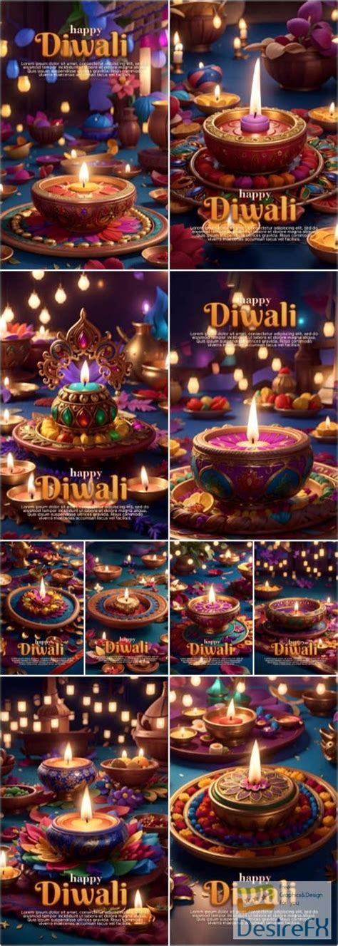 Download PSD happy diwali template design poster flyer - DesireFX.COM