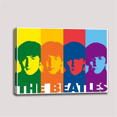 The Beatles Wall Art Pop Art Canvas Beatles Canvas Print Pop Art Photo Reproduction Print ...