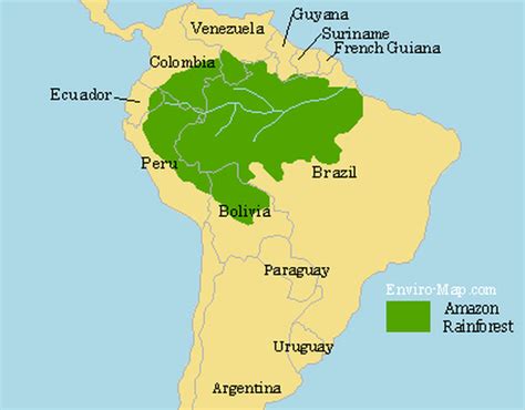 Brazil Map of Amazon Rainforest images