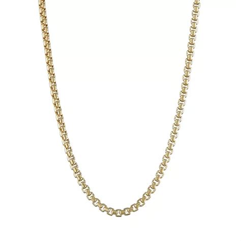 14k Gold Box Chain Necklace