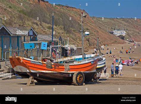 Fishing boats on the Coble Landing, Filey Stock Photo - Alamy