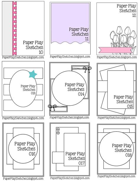 Paper Play Sketches: Sketch Sheets to Print