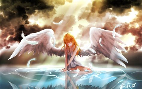 Angel Anime Girl Wallpaper Wallpaper Download - High Resolution 4K Wallpaper