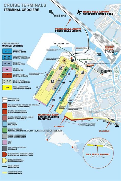 Venice cruise port map - Map of Venice italy cruise port (Italy)