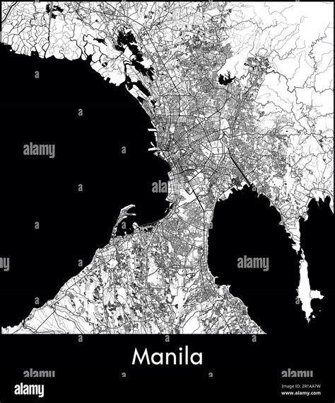 City Map Asia Philippines Manila vector illustration Stock Vector Image ...