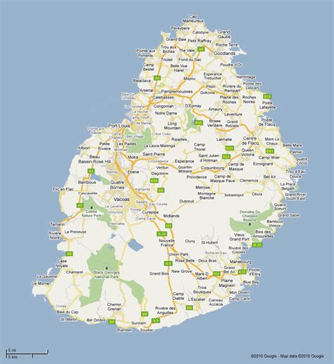 Mauritius Roads Map - Map to Mauritius Roads - Mauritius Attractions