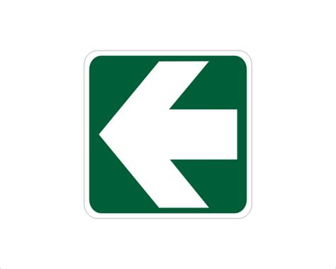 Exit Sign With Arrow