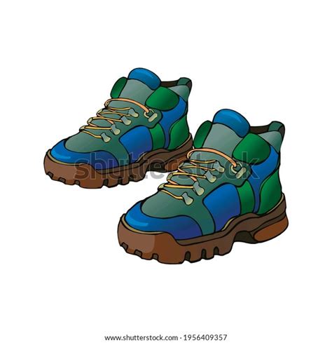 Vector Cartoon Illustration Extreme Hiking Boots Stock Vector (Royalty Free) 1956409357 ...