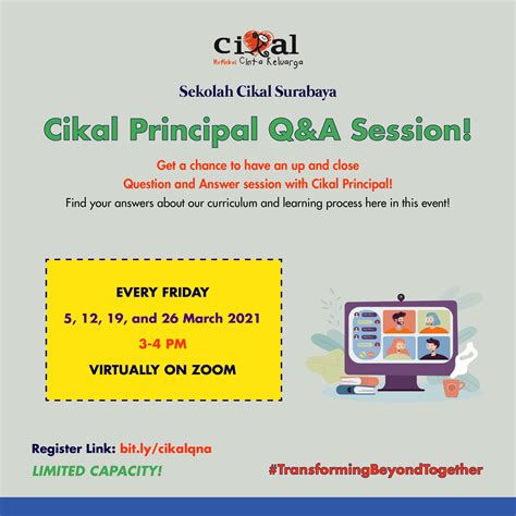 Sekolah Cikal Surabaya Q&A Session with Principal! (Open For Public)